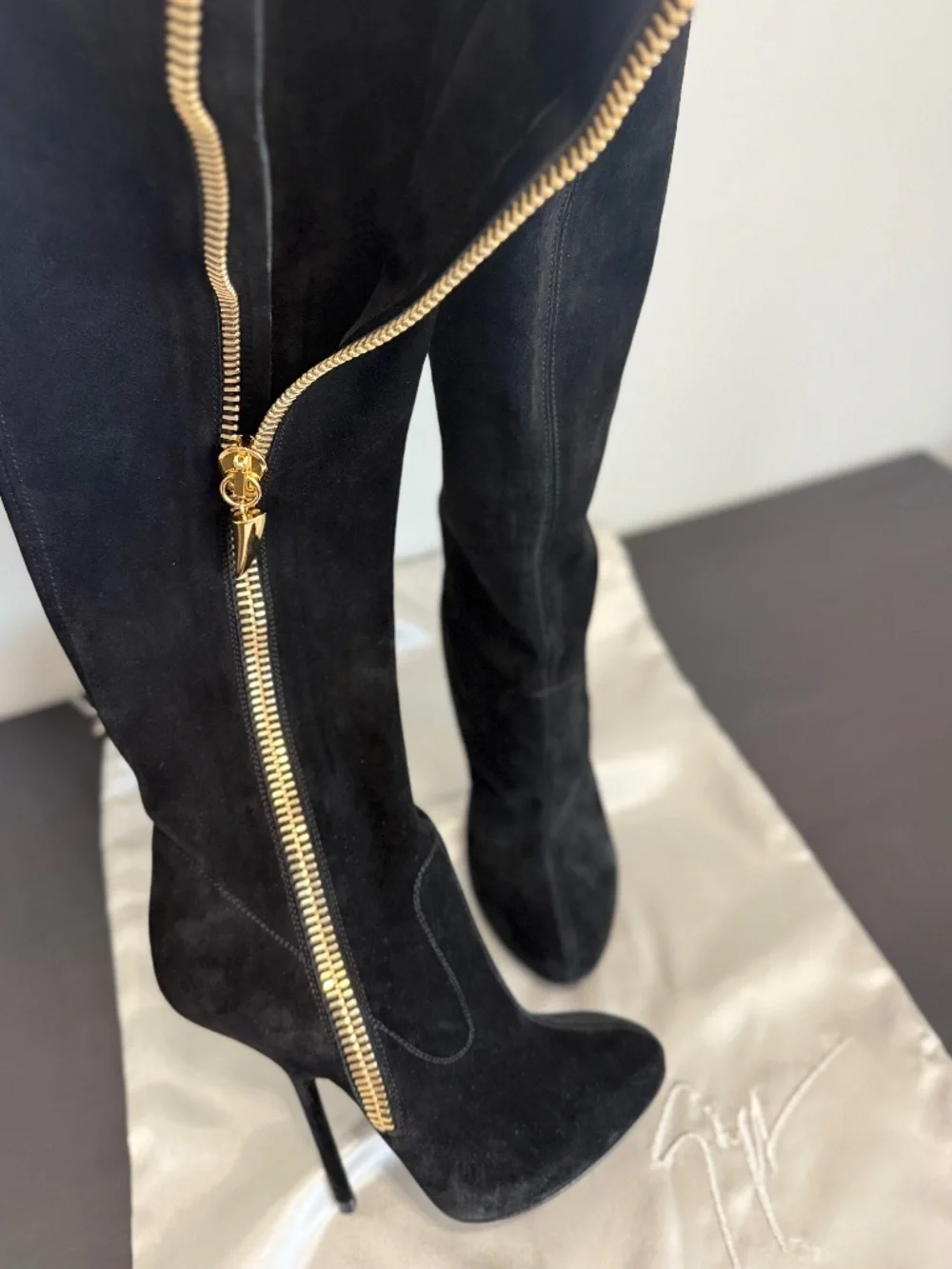 Giuseppe Zanotti Over the knee Suede Dramatic Boots